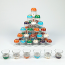 Clear Qahwa Cup Set /6